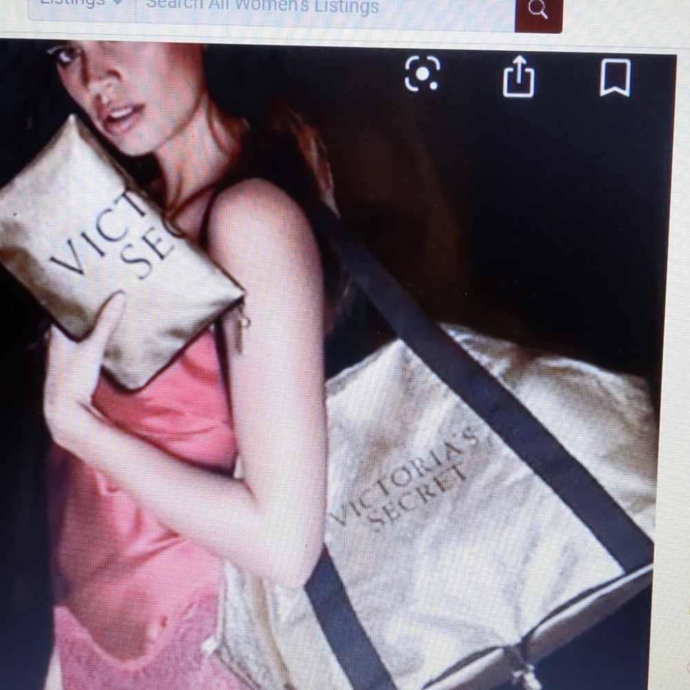 Victoria's Secret Gold fold up tote